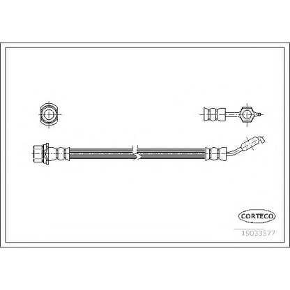 Фото Тормозной шланг CORTECO 19033577
