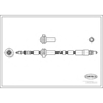 Фото Тормозной шланг CORTECO 19033605