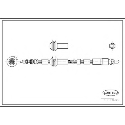 Фото Тормозной шланг CORTECO 19033606