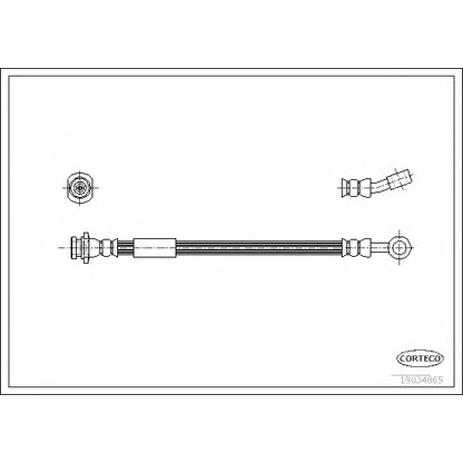 Foto Tubo flexible de frenos CORTECO 19034865