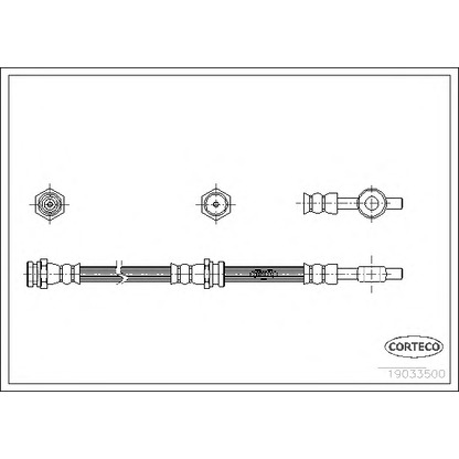Фото Тормозной шланг CORTECO 19033500