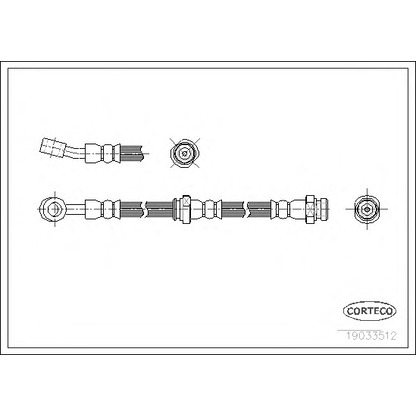Фото Тормозной шланг CORTECO 19033512