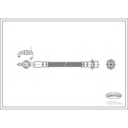 Фото Тормозной шланг CORTECO 19032949