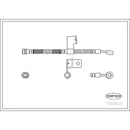Фото Тормозной шланг CORTECO 19035879