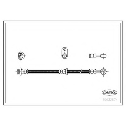Zdjęcie Przewód hamulcowy elastyczny CORTECO 19032674