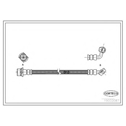 Zdjęcie Przewód hamulcowy elastyczny CORTECO 19033087