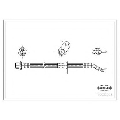 Фото Тормозной шланг CORTECO 19033093