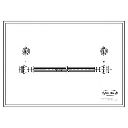 Фото Тормозной шланг CORTECO 19035046