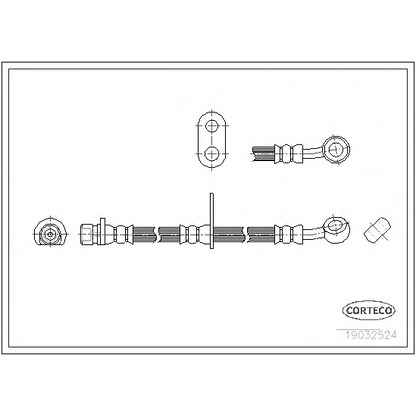 Фото Тормозной шланг CORTECO 19032524