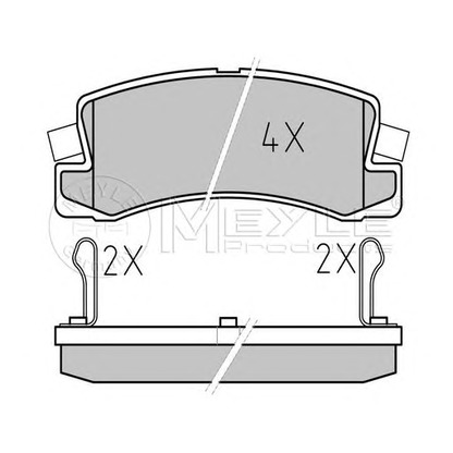 Фото Комплект тормозных колодок, дисковый тормоз MEYLE 0252007615W