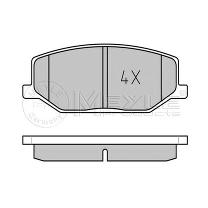 Фото Комплект тормозных колодок, дисковый тормоз MEYLE 0252114215