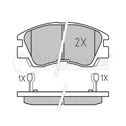 Фото Комплект тормозных колодок, дисковый тормоз MEYLE 0252137316W
