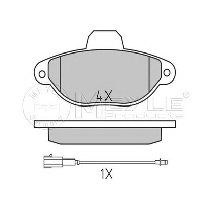 Фото Комплект тормозных колодок, дисковый тормоз MEYLE 0252143616