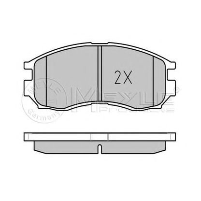 Фото Комплект тормозных колодок, дисковый тормоз MEYLE 0252164716W