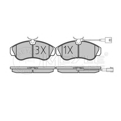 Photo Brake Pad Set, disc brake MEYLE 0252360319W