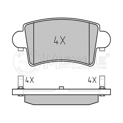 Photo Brake Pad Set, disc brake MEYLE 0252366916PD