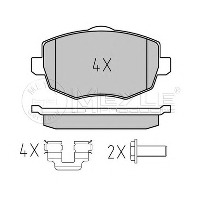 Photo Brake Pad Set, disc brake MEYLE 0252407316