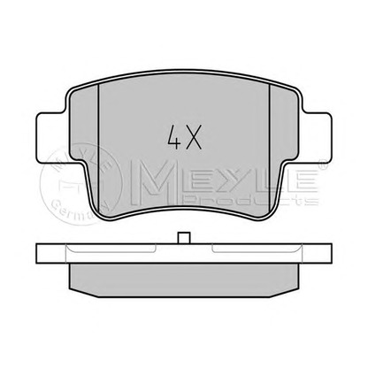 Photo Brake Pad Set, disc brake MEYLE 0252434917