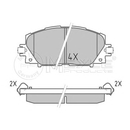 Photo Brake Pad Set, disc brake MEYLE 0252445116