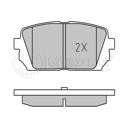 Фото Комплект тормозных колодок, дисковый тормоз MEYLE 0252449116W