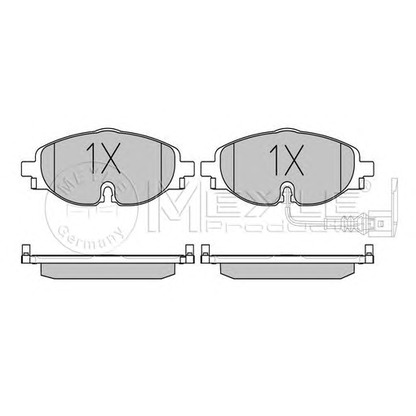 Photo Brake Pad Set, disc brake MEYLE 0252568320PD