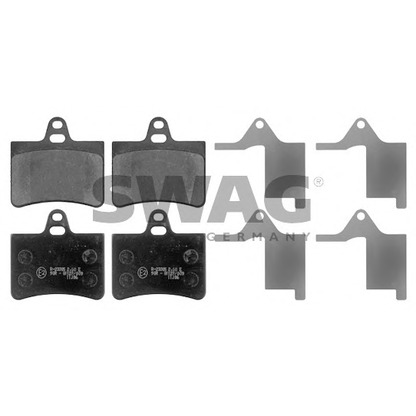 Photo Brake Pad Set, disc brake SWAG 64916832