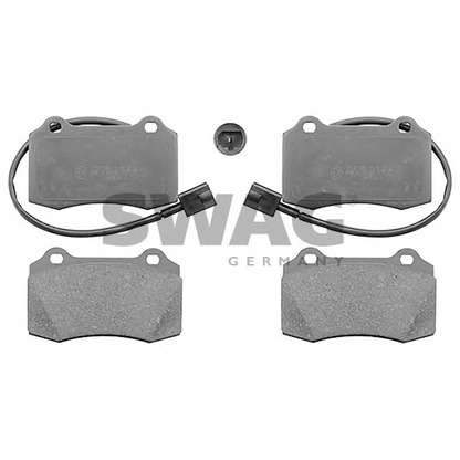 Photo Brake Pad Set, disc brake SWAG 74116010