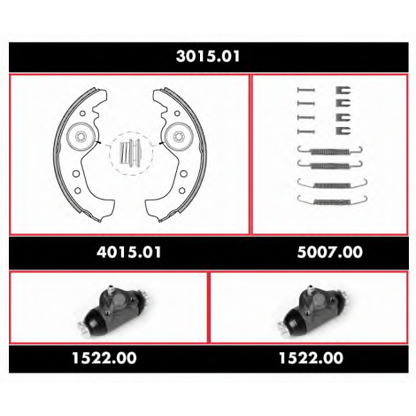 Photo Brake Set, drum brakes ROADHOUSE 301501