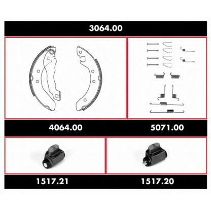 Photo Brake Shoe Set ROADHOUSE 306400