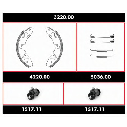 Photo Brake Shoe Set ROADHOUSE 322000