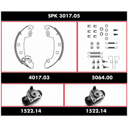 Photo Brake Shoe Set ROADHOUSE SPK301705