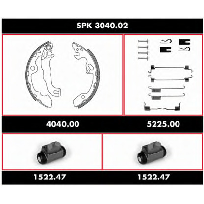 Photo Brake Shoe Set ROADHOUSE SPK304002