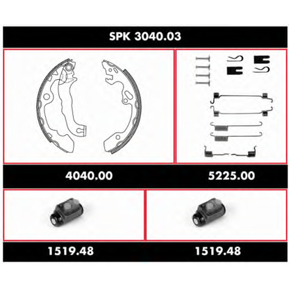 Photo Brake Shoe Set ROADHOUSE SPK304003