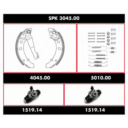 Photo Brake Shoe Set ROADHOUSE SPK304500