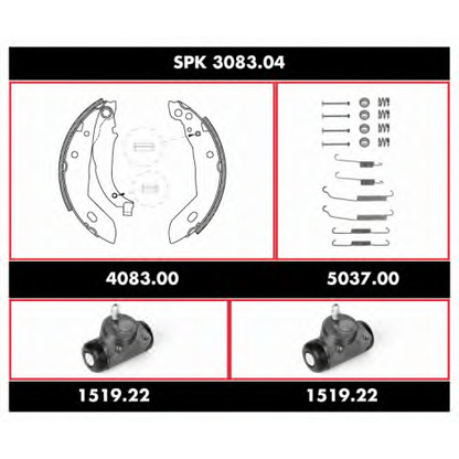 Foto Kit ganasce freno ROADHOUSE SPK308304