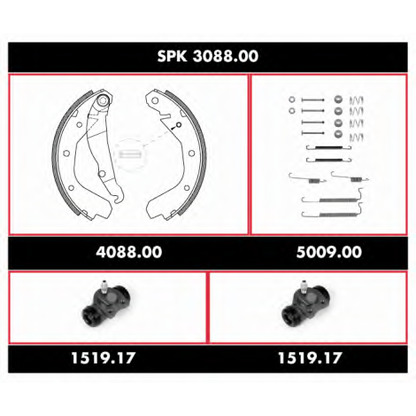 Photo Brake Shoe Set ROADHOUSE SPK308800