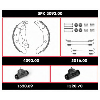 Photo Brake Shoe Set ROADHOUSE SPK309200