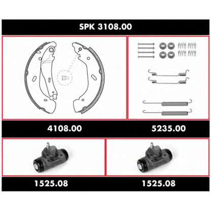 Photo Brake Shoe Set ROADHOUSE SPK310800