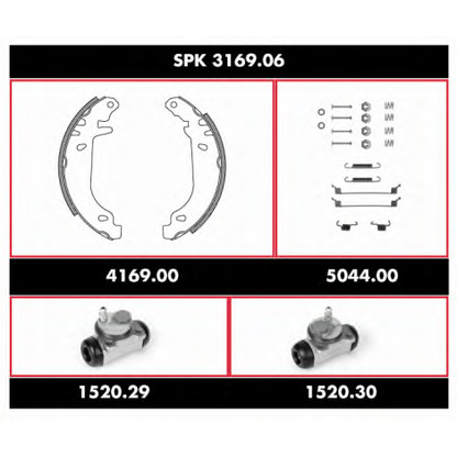 Photo Brake Shoe Set ROADHOUSE SPK316906