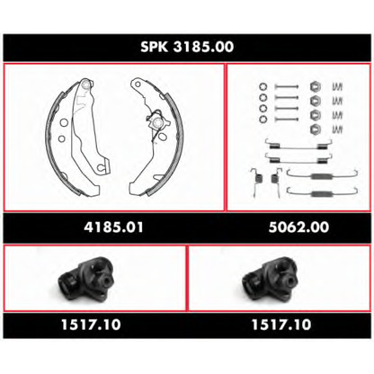 Photo Brake Shoe Set ROADHOUSE SPK318500