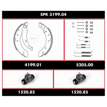 Photo Brake Shoe Set ROADHOUSE SPK319904