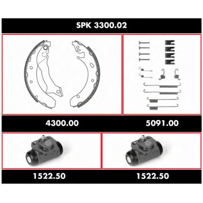 Photo Brake Shoe Set ROADHOUSE SPK330002