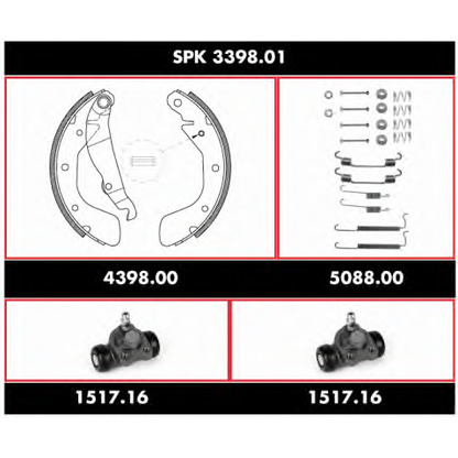 Photo Brake Shoe Set ROADHOUSE SPK339801