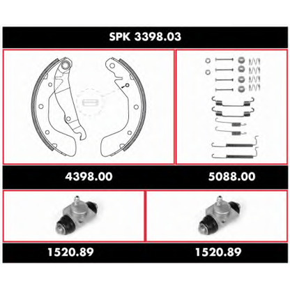 Photo Brake Set, drum brakes ROADHOUSE SPK339803