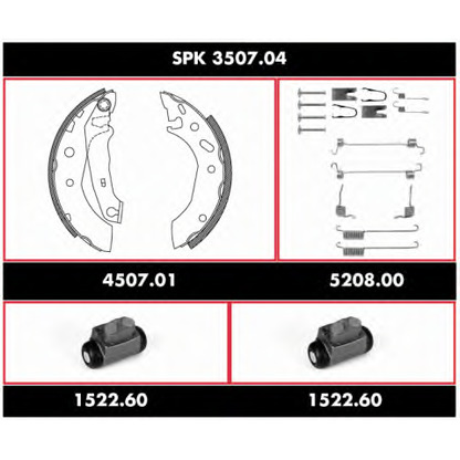 Photo Brake Set, drum brakes ROADHOUSE SPK350704