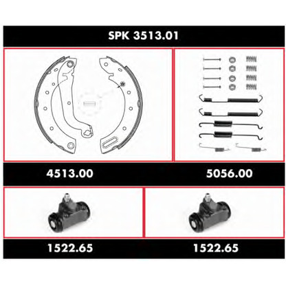 Photo Brake Set, drum brakes ROADHOUSE SPK351301