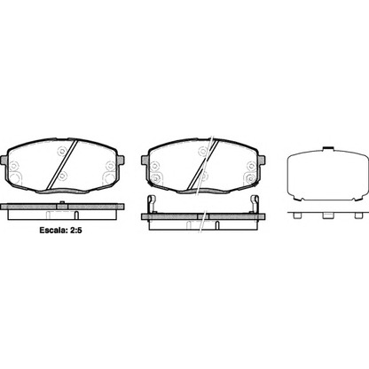 Zdjęcie Zestaw klocków hamulcowych, hamulce tarczowe REMSA 103812