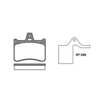 Photo Brake Pad Set, disc brake REMSA 008810