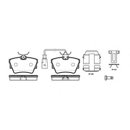 Photo Brake Pad Set, disc brake REMSA 059112