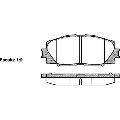 Photo Brake Pad Set, disc brake REMSA 122400